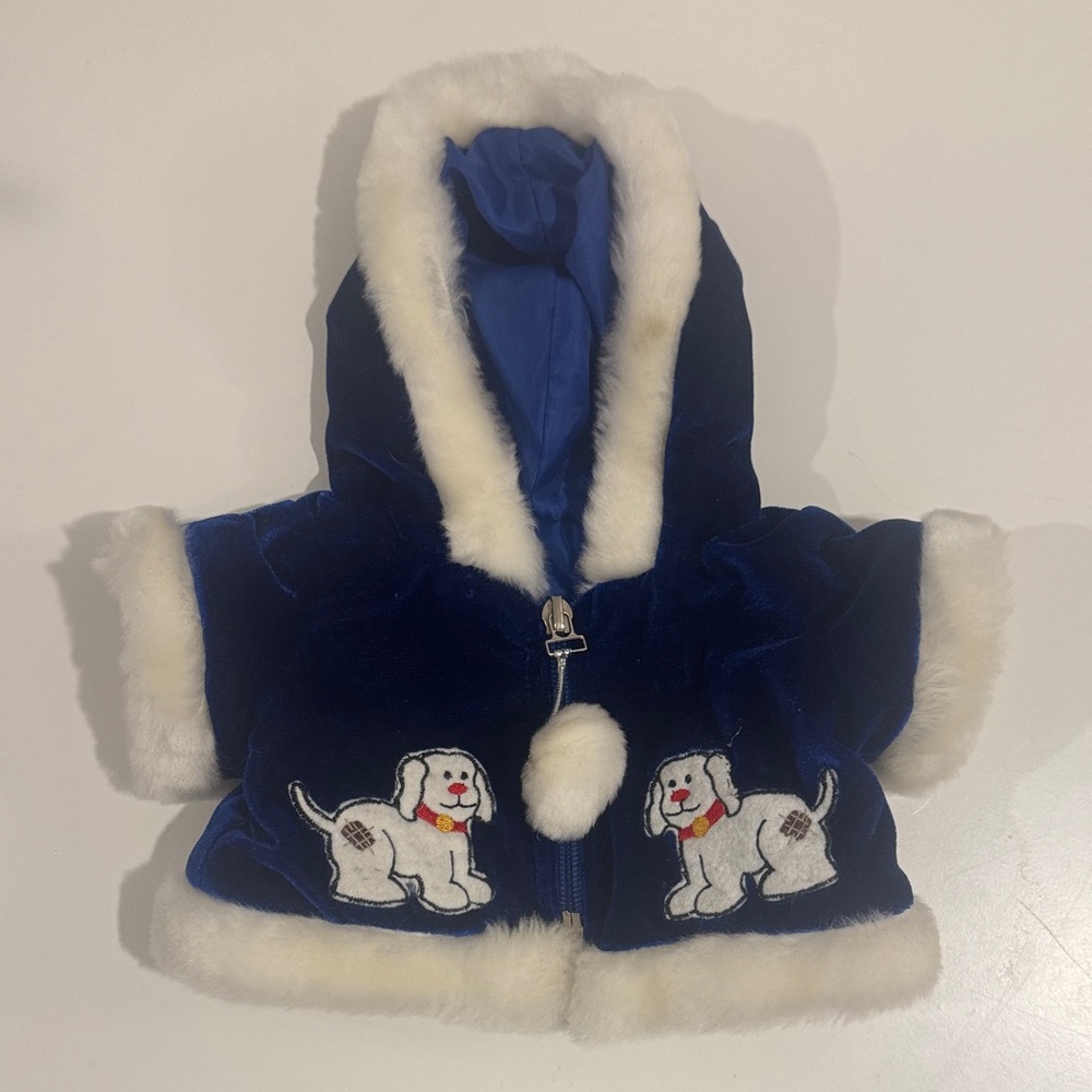 vintage blue velvet coat by Build-A-Bear Workshop